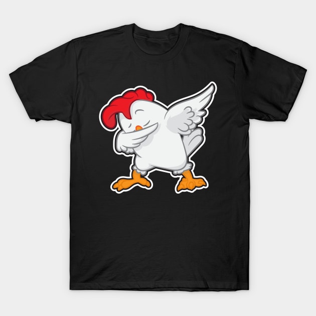 Dabbing Chicken Dance Dancing Chick T-Shirt by Shirtbubble